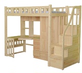 包邮特价实木组合床梯柜折叠多功能双层定制田园艺术安全成人