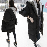 韩国代购2015秋冬新品韩版大码中长款修身显瘦羽绒棉衣女棉服外套