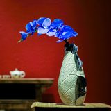 创意中式家居装饰品荷叶花插 客厅玄关干花器花瓶台面摆件工艺品