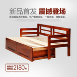 实木沙发床 小户型推拉沙发床 简约现代 客厅坐卧两用储物沙发床