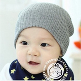 韩版秋冬儿童针织毛线帽0-3-6-12个月男女宝宝套头帽婴儿保暖帽子