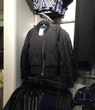 2015秋冬季新品欧美风时尚女装行缝棉飞行夹克立领长袖外套女棉服
