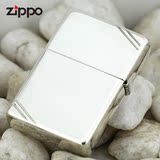 zippo正品芝宝防风打火机 纯银雕刻镜面拉丝切角镜子14号  特价