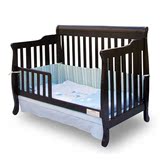 出口原单婴儿床实木儿童宝宝床游戏床实木双胞胎bb床 赠送小护栏