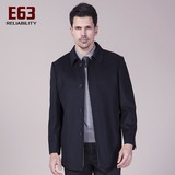 E63正品专柜中老年男士羊绒大衣中长款高档外套纯男羊绒大衣