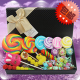 超大波板糖棒棒糖果彩虹糖手工糖果礼盒装零食礼包创意生日礼物