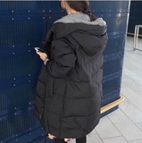 代购韩国SZ正品2016新款冬季新款大衣休闲中长款加厚羽绒服外套女