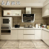 北京整体厨房橱柜定做 不锈钢石英石台面亚克力厨柜定制现代简约