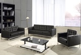 别墅卡座时尚创意简约欧式真皮沙发客厅组合 拉扣123人沙发沙发椅