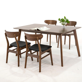 北欧创意实木简约现代橡木家用椅子布艺咖啡椅日韩风格小户型餐椅