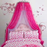 挂墙单开加密落地式床幔公主风韩式床帘圆顶床幔1.8米蚊帐床罩