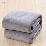 素色法莱绒毛毯床单毛巾被 休闲毯法兰绒空调毯沙发盖毯童毯 灰色