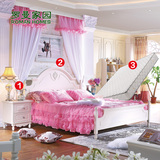 罗曼家园 韩式田园床公主床 卧室成套家具 床床垫床头柜组合搭配