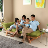 宜家小户型布艺实木沙发床可折叠坐卧两用日式双人客厅1.8米拆洗