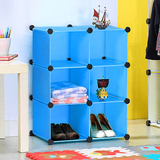 菲斯卡简易组合式置物收纳柜宝宝玩具储物塑料组装家庭整理收纳架