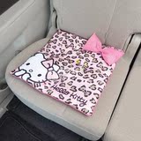 现货日本代购Hello Kitty粉色豹纹蝴蝶结 车用坐垫 单枚