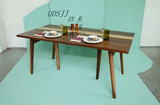 现代简约餐桌 实木长方形饭桌 时尚餐台 个性咖啡桌 书桌工作桌