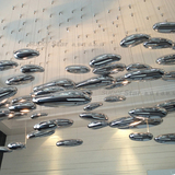 展厅客厅装饰灯饰灯具后现代简约异形LED吊灯电镀玻璃芒果吊灯