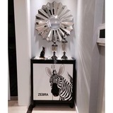 2014新款后现代时尚黑白彩绘斑马个性创意设计师餐边柜玄关柜鞋柜