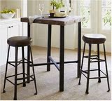 新品美式复古餐椅长方形实木餐桌书桌办公桌咖啡厅桌椅组合