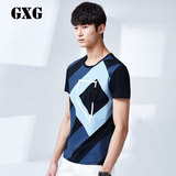 GXG特惠男士T恤短袖圆领薄款修身夏季休闲青年男装t恤52144207