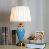 陶瓷台灯现代中式美式北欧宜家地中海窑变 床头卧室客厅书房台灯