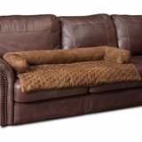 solvit宠物沙发保护坐垫套金毛大型犬用品豪华狗沙发2人座垫 可可
