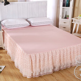 纯色床裙韩版公主蕾丝床裙床罩单件席梦思套床笠1.5m1.8X2*2.2米