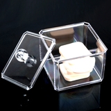 签盒透明家用化妆品卸妆棉收纳盒塑料盒创意欧式牙亚克力棉签