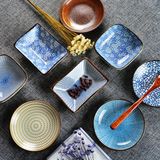 新之星生活馆   日式小碟子手绘酱碟釉下彩陶瓷调料碟和风调味碟