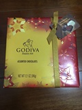 美国海淘GODIVA比利时进口歌帝梵金装巧克力礼盒345g/盒27粒装