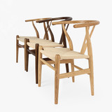 实木椅子咖啡厅西餐厅餐桌椅北欧现代简约时尚中式休闲靠背编藤椅