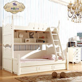 地中海田园带储物高低子母床儿童床环保双层床上下铺1.5米LX702#
