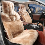 冬季纯羊毛汽车坐垫新款奔驰GLC300 E260L奥迪A4L A6L保暖座垫