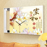 电表箱装饰画钟表可推拉餐厅新中式简约现代强电箱电表箱盖水晶