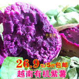 农家自种新鲜紫薯王2500g 紫心地瓜紫色生番薯紫罗兰红薯 包邮