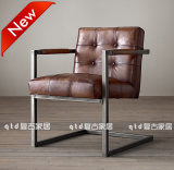 新款复古铁艺餐椅咖啡厅椅子工业铁皮餐厅椅loft靠背休闲餐桌铁椅
