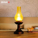 玻璃客厅卧室床头灯书房中国风复古老式煤油灯创意装饰台灯710