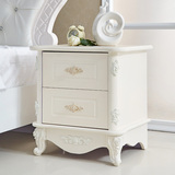皇海特价简欧创意欧式卧室储物柜简易白色烤漆简约现代床头柜收纳