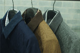 韩国BP 秋冬薄款男士修身3色羊毛面料薄款小棉衣外套