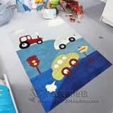 现代宜家卡通儿童地毯客厅茶几地毯卧室床边儿童房手工地毯定制