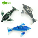 菡艺塑料仿真海豚动物冰箱贴海洋鱼母子河豚模型儿童玩具橱柜装饰