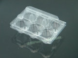100个——6枚土鸡蛋托盘PVC吸塑透明塑料蛋托鸡蛋包装盒蛋盒超市