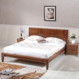 北欧实木家具储物高箱床胡桃木纯原木床1.5 1.8米双人床高端婚床