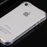 松羚 苹果4s气囊防摔硅胶套iphone4保护套透明软外壳4代手机壳ip4
