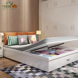 储物床高箱床气动收纳床多功能抽屉床现代简约板式床榻榻米双人床