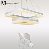 明艺轩 创意个性LED餐厅灯吊灯现代简约客厅吊灯长方形办公室吊灯