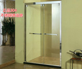 宁波定做304不锈钢淋浴房一字钢化 玻璃浴室移门淋浴房隔断屏风