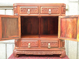老挝大红酸枝龙柜精品木雕红木龙柜收藏摆件礼品红木大红酸枝柜子