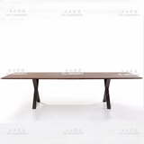 北欧纯实木餐桌子个性书桌长桌工作台 简约办公桌 设计师创意家具